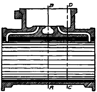 Section through Slide Valve Cylinder.