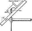 Skeleton View of Machine Saw with Table Tilted to 45 Degress.