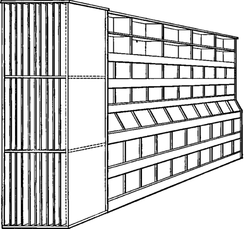 Combination Stock Case with Compartments for Sheet Metal, etc.