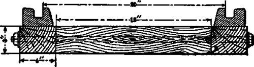 Cross Section of Straight Track when Laid.