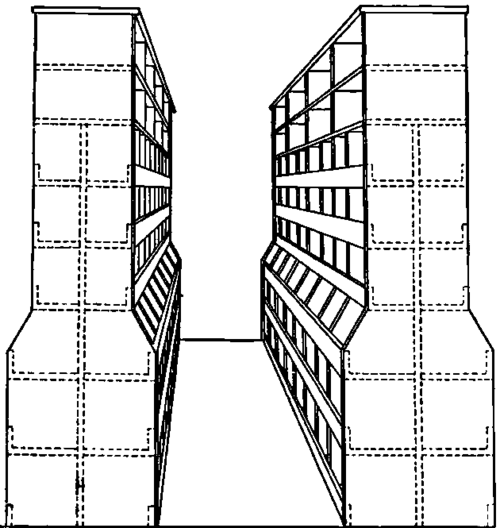 Modified Form of Stock Cases with Lower Bins Enlarged.