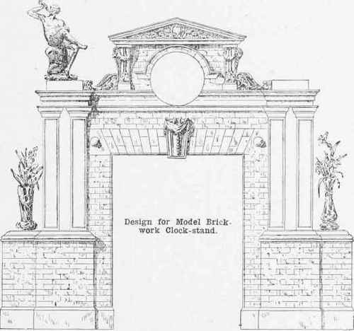 Design For A Model Brickwork Clock Stand 360