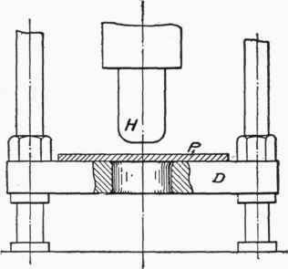 Fig. 75. Making Hot Drawn Tubes. Press for Cupping Discs.