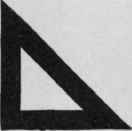 Fig. 107   Open Hard Rubber Triangle or Set Square, 40 x 45 x 90 Degrees.