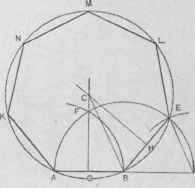 Fig. 168.   Upon a Given Side to Draw a Regular Heptagon.