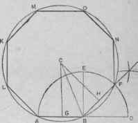 Fig. 169.   Upon a Given Side to Draw a Regular Octagon.