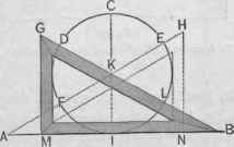 Fig. 18S   Method of Using a 30 x 60 degree Triangle in Dividing the Circle.