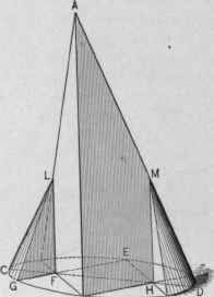 Fig. 256.   The Same Plan Shewing Two Sectors of the Smaller Cone in Position Joining the Larger One.
