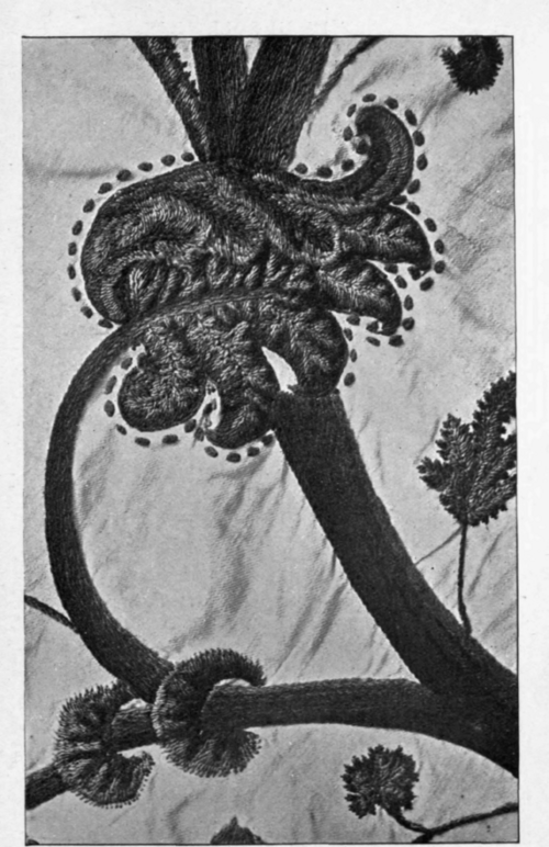 13. Crewel Work   The Stem Only Worked In Crewel Stitch.