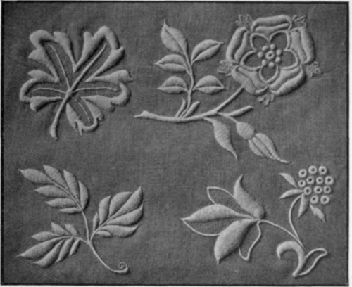 92. Details Designed To Be Worked Chiefly In Short Satin Stitches