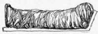 Fig. 109.   The mummies of Egypt are found wrapped in linen cloth made from flax long ago.