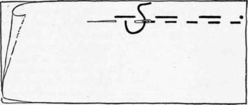 Fig. 25.   A new stitch called the running and back stitch.
