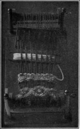 Fig. 38.   Miss James' little loom.