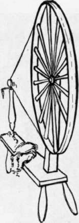 Fig. 47.   Grandmother Allen's wheel used for spinning wool.