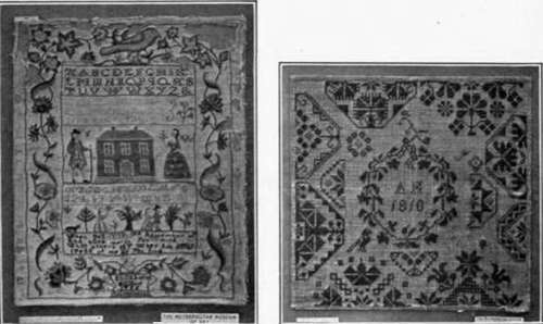 Fig. 85.   Two samplers of long ago.
