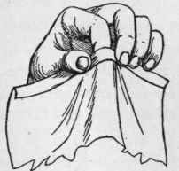 Fig. 18. Held over the finger for hemming.