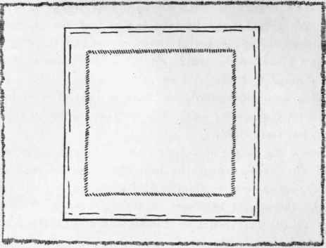 Fig. 25. A hemmed on patch. Under or wrong side.