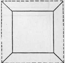 Fig. 28. Worn place cut out; the cloth prepared for a stitched in patch.