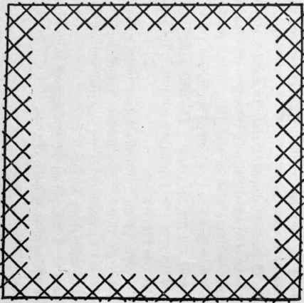 Fig. 58. Flannel patch herringboned to the under side.