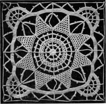 A Star Pattern. The triangles are composed of spaced buttonholes.