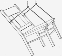 The Ropes are Tied to the Chair so That It will be Held in a Reclining Position