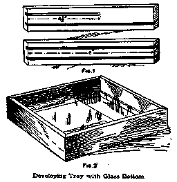 Developing Tray with Glass Bottom