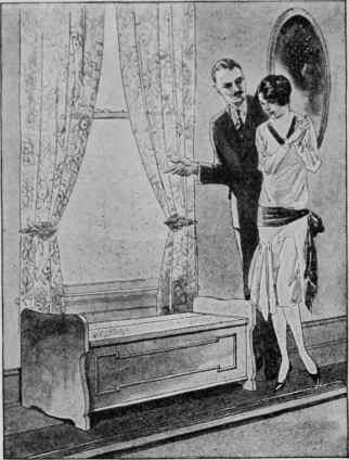 An attractive and practical chest seat. For the working drawings, see Fig. 11.