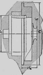 How the top member of the smoking stand is held on a wooden chuck.