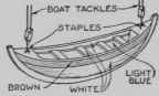 How to whittle the ship's boat. It is only 3� in. long.