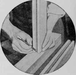 Mark the legs by placing the end of each rail in position.