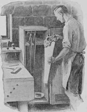 The purpose of this cabinet is to protect hand saws from rust and damage.