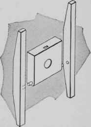 The three parts that are necessary to mount the table if the top is to tilt.