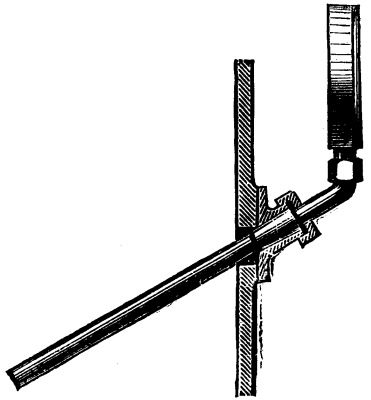 Fig. 3.  Mounting by means of a sleeve on vacuum apparatus.