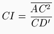 CI = \frac{\overline{AC^2}}{CD'}