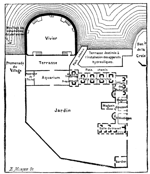 FIG. 1.   PLAN OF THE ROSCOFF LABORATORY.