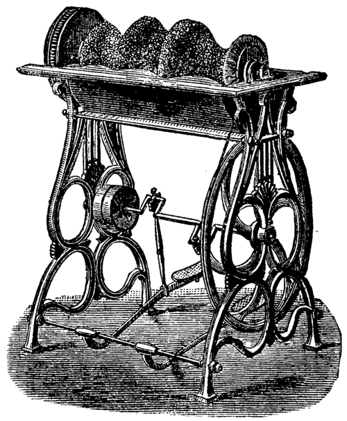 MACHINE FOR POLISHING BOOTS AND SHOES.