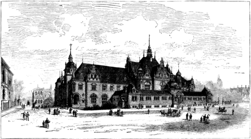 PRIZE PLAN FOR THE NEW BOOK EXCHANGE IN LEIPZIG, BY MESSRS. KAYSER AND VON GROSSHEIM, ARCHITECTS.