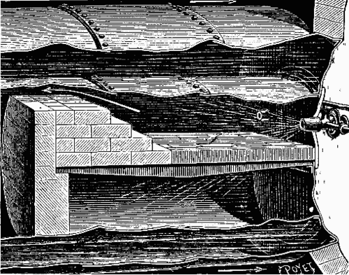 FIG. 3   APPLICATION OF THE BURNER TO A RETURN FLAME BOILER.