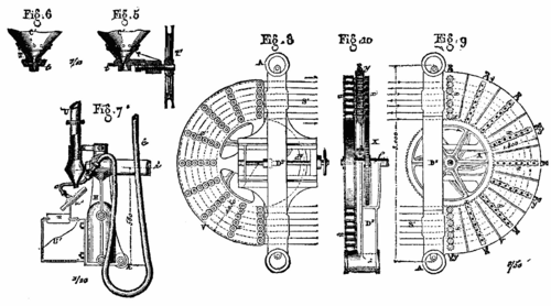 FIGS. 5 through 10 AUGUSTE'S STONE SAW.