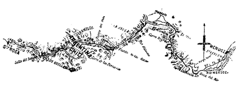 FIG. 1.   REGION TRAVERSED BY THE RAILWAY THROUGH THE ANDES.