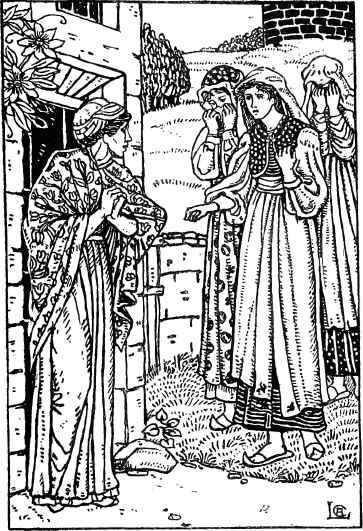 The Poor Woman and the Three Damsels.