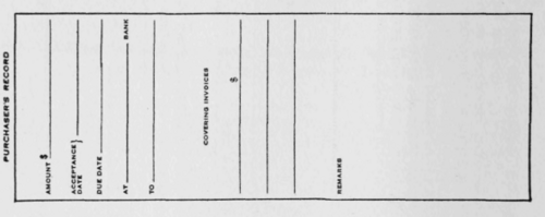 Form No. 3B Reverse Form of Trade Acceptance (Reverse) with Record Slip for Buyer