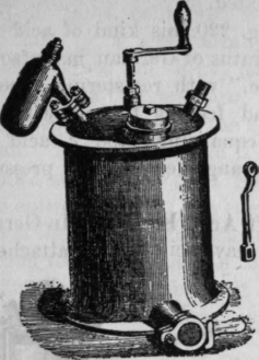 Fig. 216.   Swinging Acid Bottle to be Attached to Top of Generator