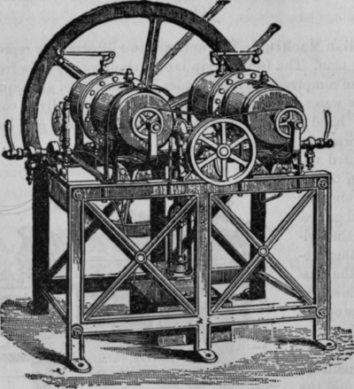 Fig. 56.   Carbonating Machine with two Copper Cylinders