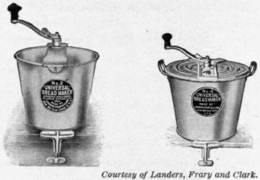 Fig. 12.   An inexpensive bread mixer, cover on and off
