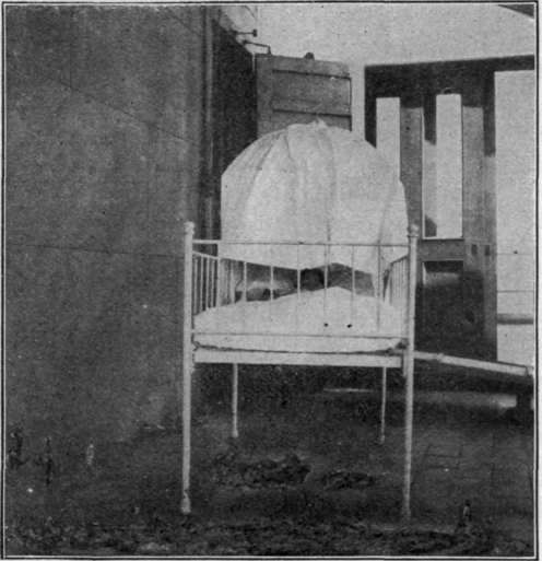 Canopy for Giving Steam Inhalations Made with a Sheet and Umbrella
