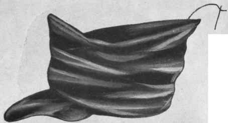Fig. 11. The velvet in process of being drawn up to form the