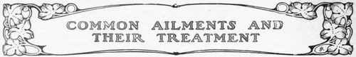 In this section of   Woman's Medical Book all the ordinary diseases and ailments will be dealt with in alphabetical order