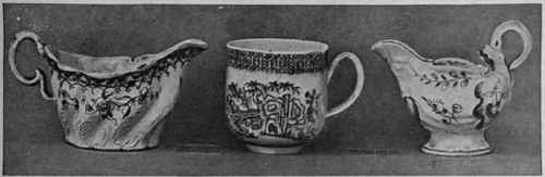 Specimens of Worcester porcelain with underglaze blue   that is, with the design painted in blue on the article after it had already other factory were such fine and faithful copies made