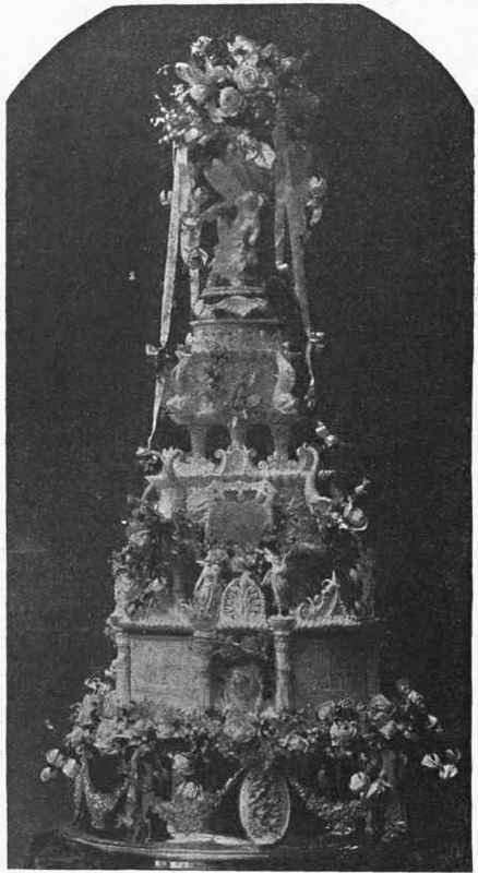 Wedding cake prepared for the Duke and Duchess of York, now King and